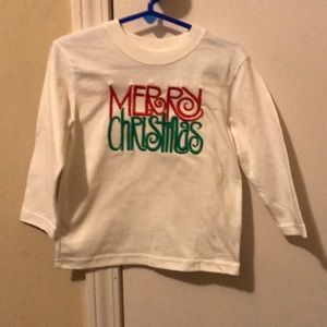 Toddler white long sleeve shirt